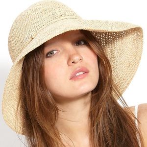 Raffia/paper straw sun hats (set of 2)